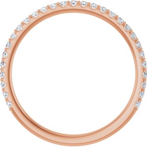 14K Rose 1/4 CTW Natural Diamond Anniversary Band-Round