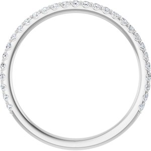 14K White 1/4 CTW Lab-Grown Diamond Anniversary Band-Round