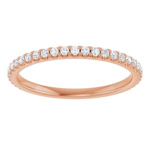 14K Rose 1/4 CTW Natural Diamond Anniversary Band-Round