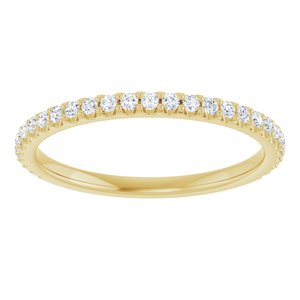 14K Yellow 1/4 CTW Lab-Grown Diamond Anniversary Band-Round
