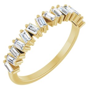 14K Yellow 7/8 CTW Lab-Grown Diamond Anniversary Band-Straight Baguette