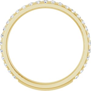 14K Yellow 3/8 CTW Natural Diamond Anniversary Band-Round