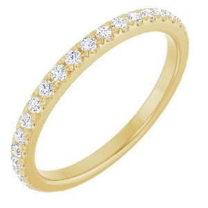 14K Yellow 3/8 CTW Natural Diamond Anniversary Band-Round