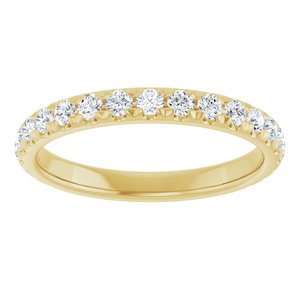 14K Yellow 1/2 CTW Natural Diamond Anniversary Band-Round