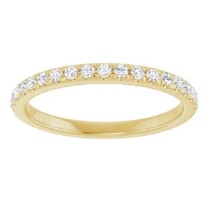 14K Yellow 3/8 CTW Natural Diamond Anniversary Band-Round