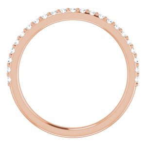 14K Rose 1/5 CTW Natural Diamond Band-Oval
