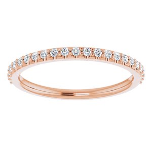 14K Rose 1/5 CTW Natural Diamond Band-Oval