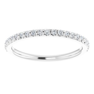 14K White 1/5 CTW Natural Diamond Band-Cushion
