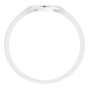 Sterling Silver Heart & Cross Ring Size 5