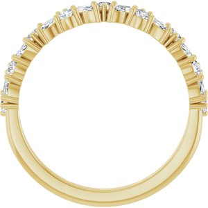 14K Yellow 1/2 CTW Lab-Grown Diamond Anniversary Band-Marquise