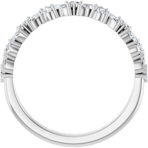 14K White 1/2 CTW Lab-Grown Diamond Anniversary Band-Marquise