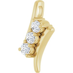 14K Yellow 1/3 CTW Natural Diamond Pendant-Natural Diamond-3.2Mm :: 1/3 Ctw