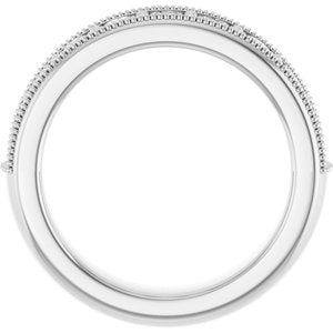 14K White 3/4 CTW Lab-Grown Diamond Anniversary Band-Round