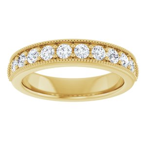 14K Yellow 5/8 CTW Lab-Grown Diamond Anniversary Band-Round