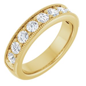 14K Yellow 3/4 CTW Lab-Grown Diamond Anniversary Band-Round