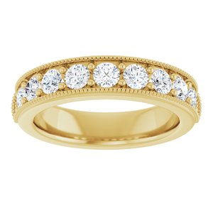 14K Yellow 3/4 CTW Lab-Grown Diamond Anniversary Band-Round