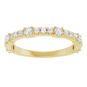 14K Yellow 1/2 CTW Natural Diamond Anniversary Band-Round