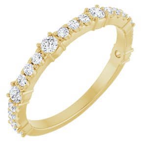 14K Yellow 1/2 CTW Natural Diamond Anniversary Band-Round