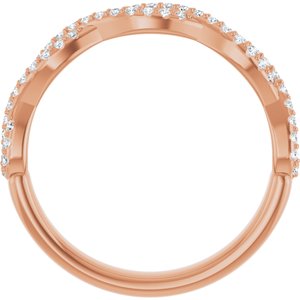 14K Rose 1/5 CTW Natural Diamond Anniversary Band-Round