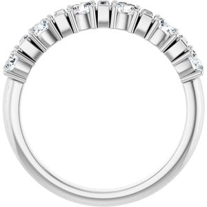 14K White 1 CTW Natural Diamond Anniversary Band-Round