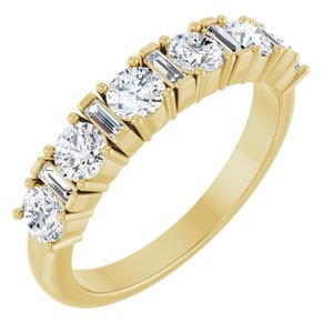 14K Yellow 1 CTW Natural Diamond Anniversary Band-Round