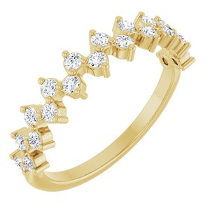 14K Yellow 3/8 CTW Natural Diamond Anniversary Band-Round