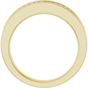 14K Yellow 1/2 CTW Natural Diamond Anniversary Band-Straight Baguette
