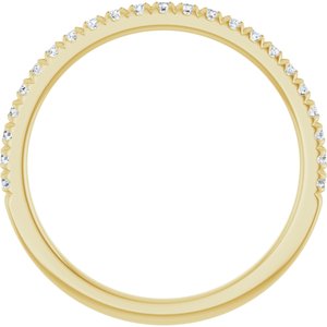 14K Yellow 1/4 CTW Lab-Grown Diamond French-Set Anniversary Band-Round