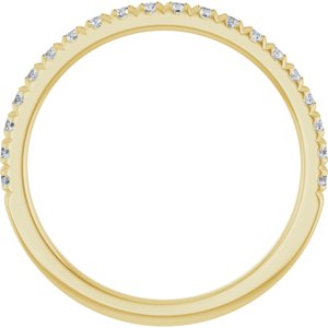 14K Yellow 1/4 CTW Lab-Grown Diamond French-Set Anniversary Band-Round