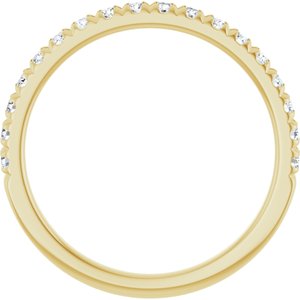 14K Yellow 1/3 CTW Natural Diamond French-Set Anniversary Band-Round