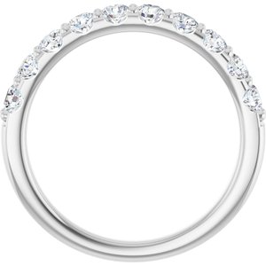 14K White 3/4 CTW Lab-Grown Diamond Anniversary Band-Round