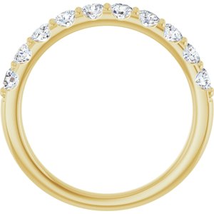 14K Yellow 3/4 CTW Lab-Grown Diamond Anniversary Band-Round