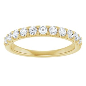 14K Yellow 1/2 CTW Natural Diamond Anniversary Band-Round