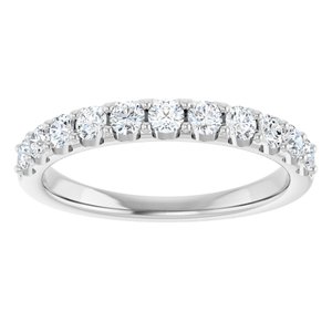 14K White 1/2 CTW Lab-Grown Diamond Anniversary Band-Round
