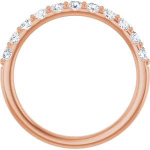 14K Rose 1/2 CTW Natural Diamond Anniversary Band-Round