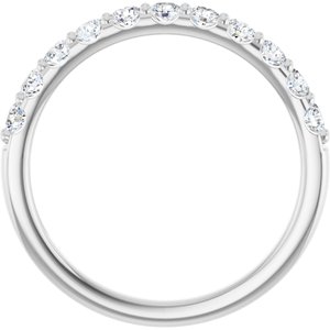 14K White 1/2 CTW Lab-Grown Diamond Anniversary Band-Round