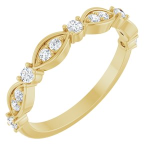 14K Yellow 1/3 CTW Lab-Grown Diamond Anniversary Band-Round