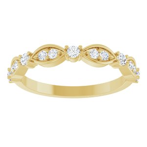 14K Yellow 1/3 CTW Lab-Grown Diamond Anniversary Band-Round