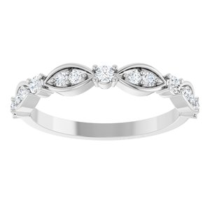 14K White 1/3 CTW Lab-Grown Diamond Anniversary Band-Round