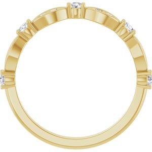 14K Yellow 1/3 CTW Lab-Grown Diamond Anniversary Band-Round