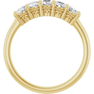 14K Yellow 9/10 CTW Lab-Grown Diamond Anniversary Band-Oval