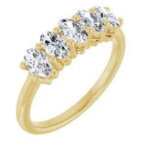 14K Yellow 9/10 CTW Lab-Grown Diamond Anniversary Band-Oval