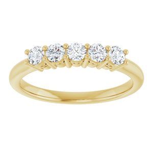 14K Yellow 1/3 CTW Natural Diamond Anniversary Band-Round