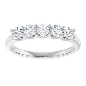 14K White 5/8 CTW Lab-Grown Diamond Anniversary Band-Round