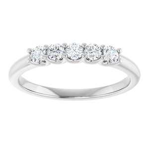 14K White 1/3 CTW Lab-Grown Diamond Anniversary Band-Round