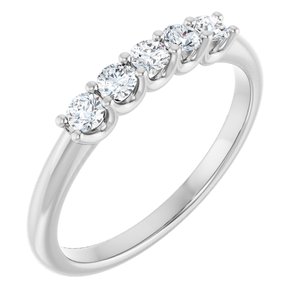14K White 1/3 CTW Lab-Grown Diamond Anniversary Band-Round
