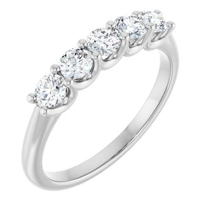 14K White 5/8 CTW Lab-Grown Diamond Anniversary Band-Round
