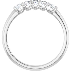 14K White 1/3 CTW Lab-Grown Diamond Anniversary Band-Round