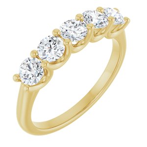14K Yellow 1 CTW Natural Diamond Anniversary Band-Round