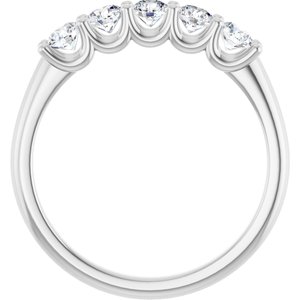 14K White 5/8 CTW Lab-Grown Diamond Anniversary Band-Round